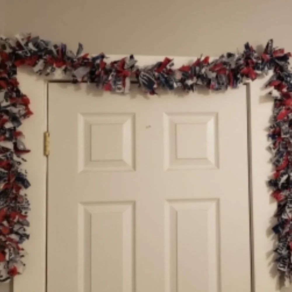 NFL Christmas- Garland -Holiday 8 foot Hand Crafted Multicolored